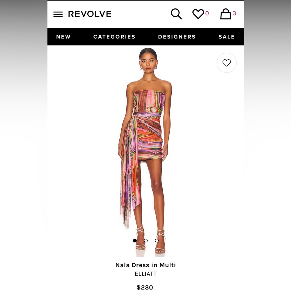 ELLIATT sz S colorful swirl mini dress *NWOT*